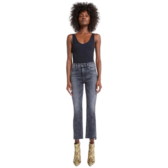 MOTHER Denim - MOTHER The Insider Crop Step Fray Cropped Jean in To the moon and back 27